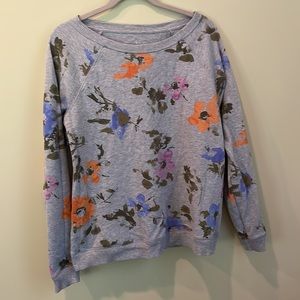 St. John's Bay Long Sleeved Floral Sweatshirt Size MT